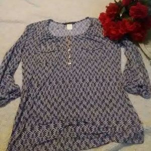 Jennie and Marlis purple and blue top